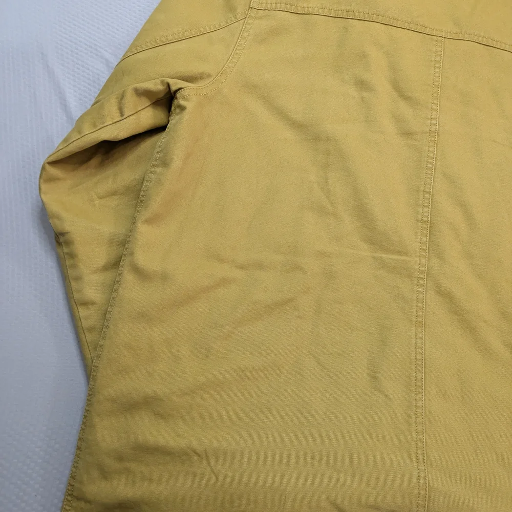 Lands End Chore Barn Jacket Men's Large Duck Canvas Lined Field Coat Brown Tan - Picture 10 of 11